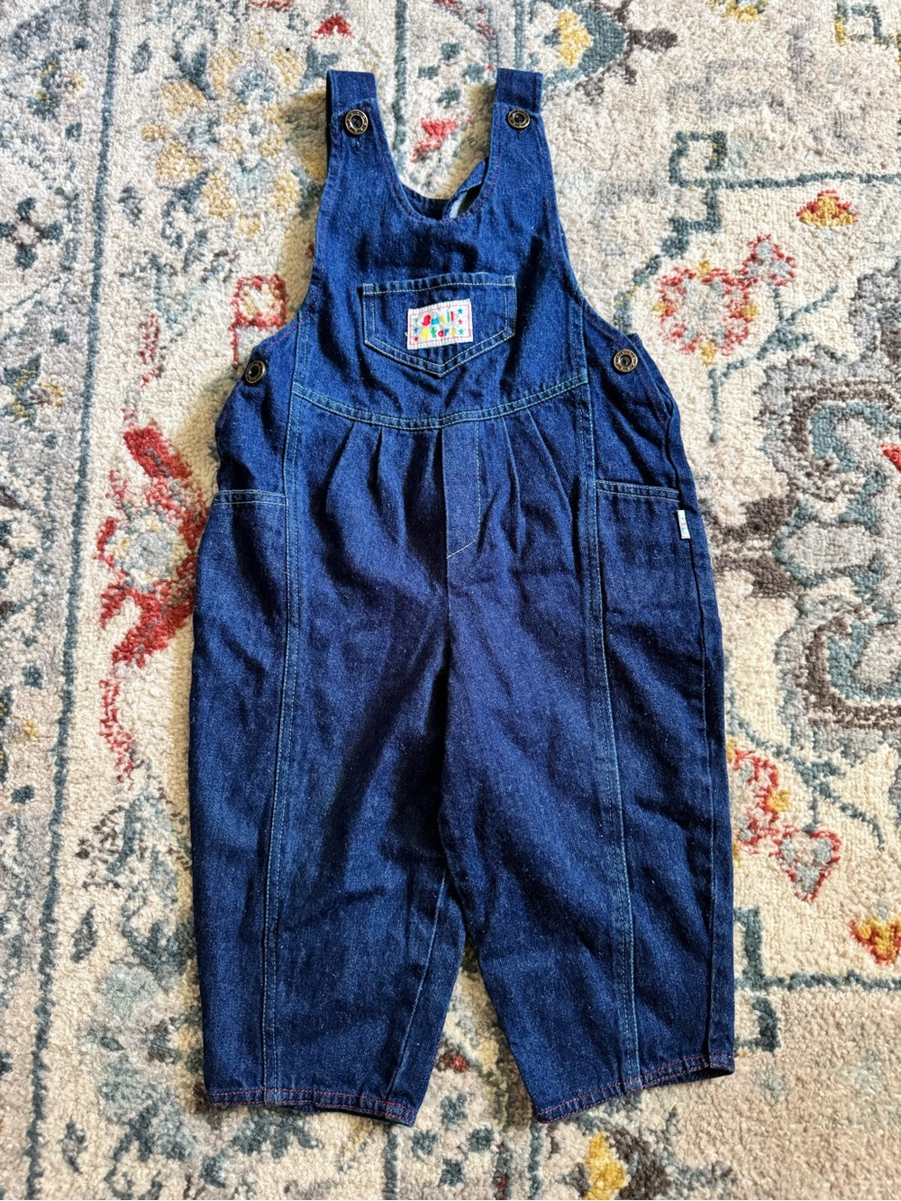 Vintage denim overall romper